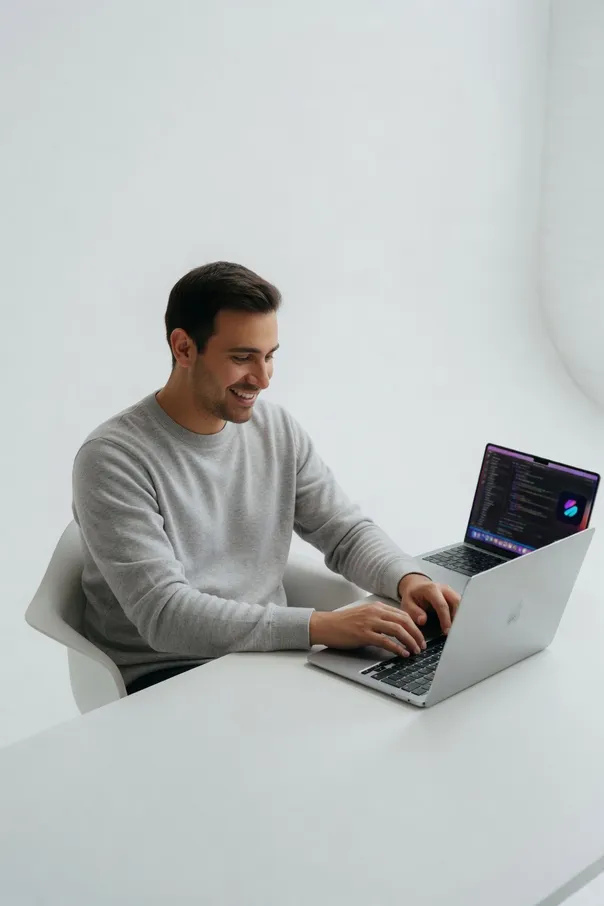 An engineer at work on a brief